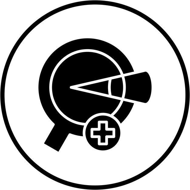 Diseño vectorial de astigmatismo Estilo del icono