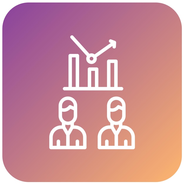 Diseño vectorial de la audiencia Insight Estilo del icono