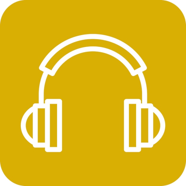 Diseño vectorial de los auriculares Estilo del icono