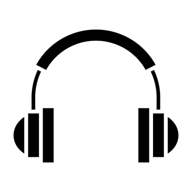 Diseño vectorial de los auriculares Estilo del icono