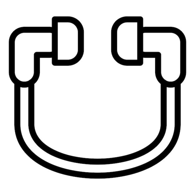 Diseño vectorial de los auriculares Estilo del icono