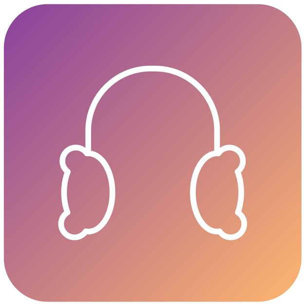 Diseño vectorial de los auriculares Estilo del icono