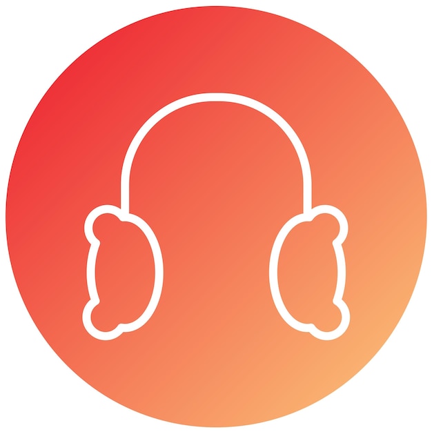 Diseño vectorial de los auriculares Estilo del icono