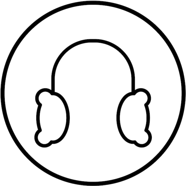 Diseño vectorial de los auriculares Estilo del icono