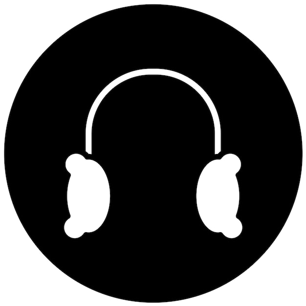 Diseño vectorial de los auriculares Estilo del icono