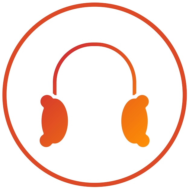 Diseño vectorial de los auriculares Estilo del icono