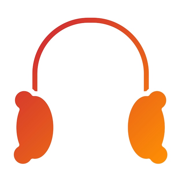 Diseño vectorial de los auriculares Estilo del icono