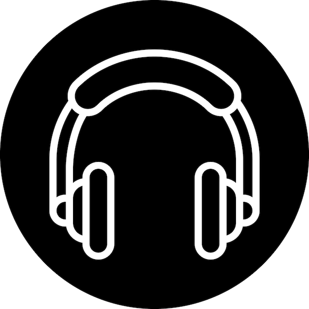 Diseño vectorial de auriculares para juegos Estilo de icono