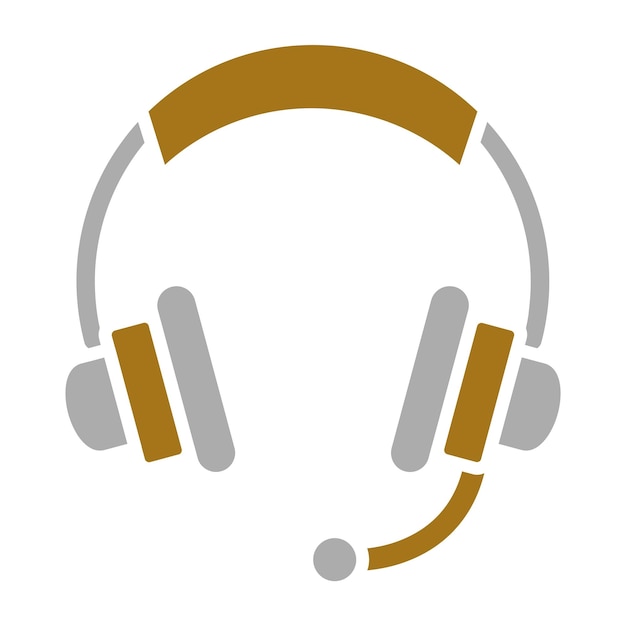 Diseño vectorial de auriculares para juegos Estilo de icono