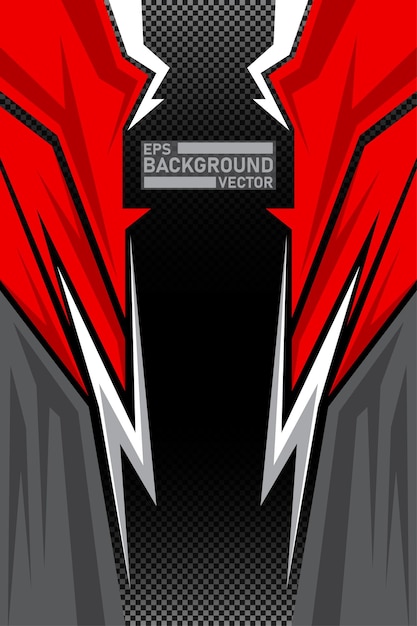 Diseño vectorial de automóvil de carreras y imagen de fondo de la camiseta