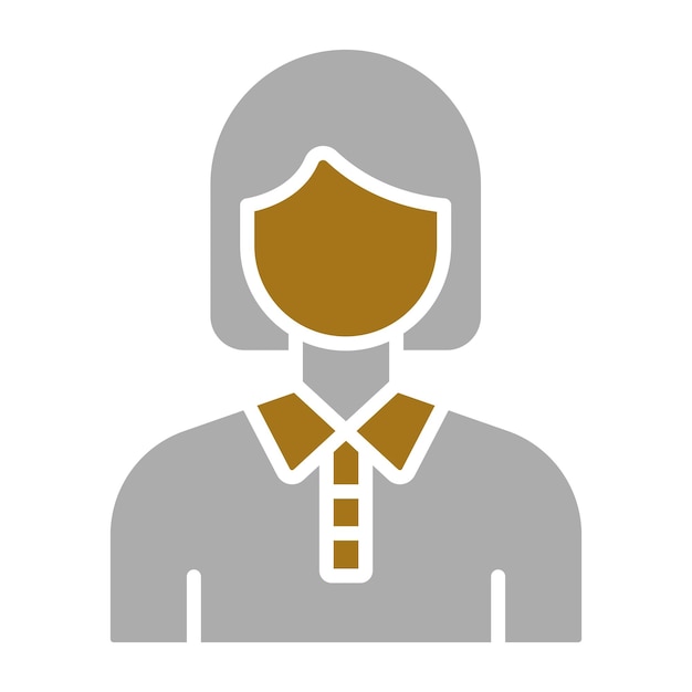 Diseño vectorial Autor Estilo de icono femenino