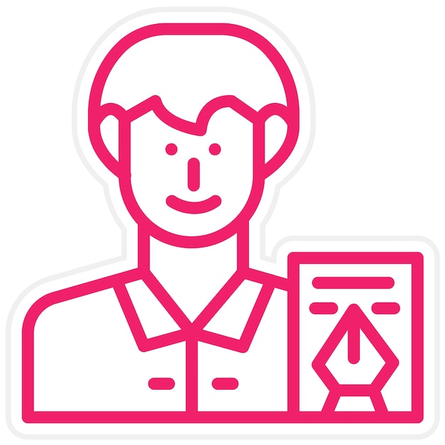 Diseño vectorial Autor Estilo de icono masculino