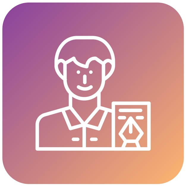 Diseño vectorial Autor Estilo de icono masculino