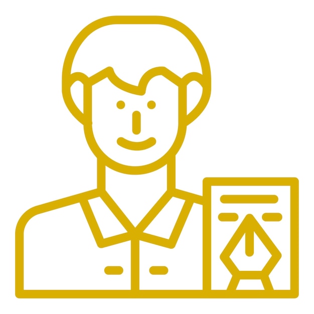 Diseño vectorial Autor Estilo de icono masculino