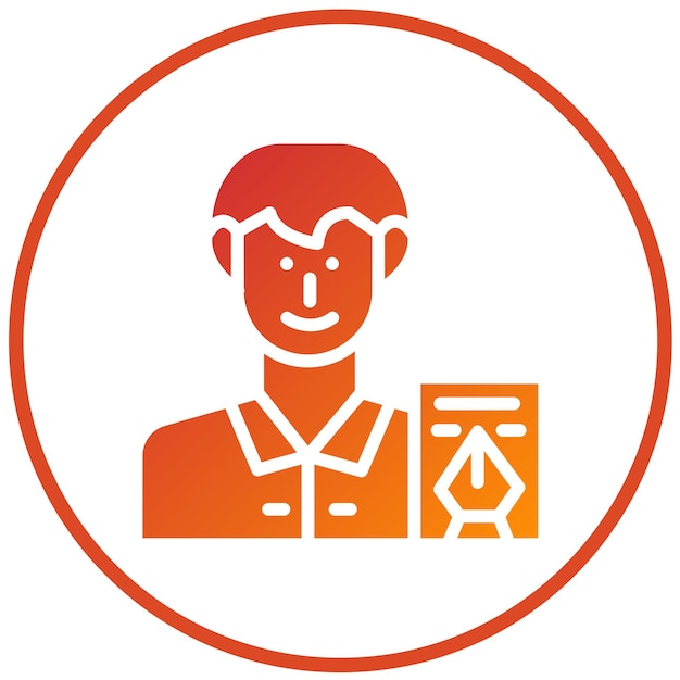 Diseño vectorial Autor Estilo de icono masculino