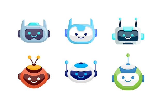 Diseño Vectorial Avatar Cabeza Robot Diseño Icono Cabeza Robot Mascota Dibujos