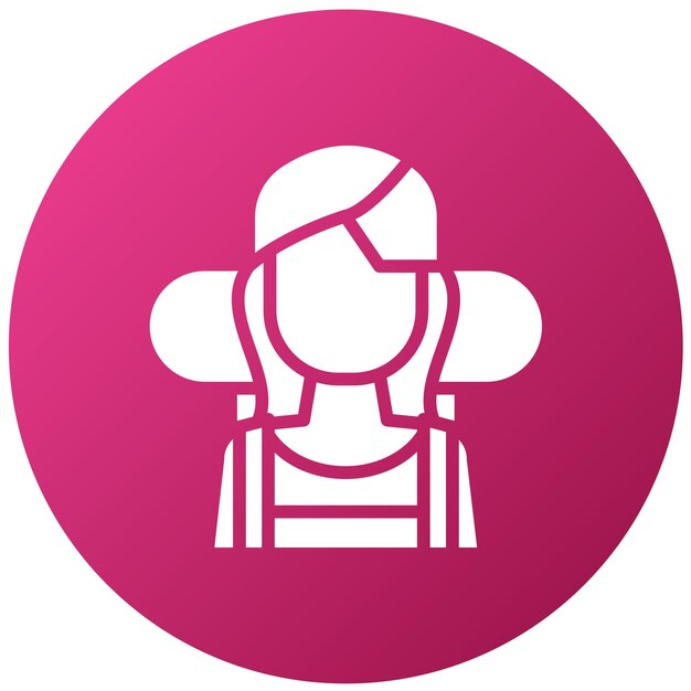 Diseño vectorial Aventurero Estilo de icono femenino