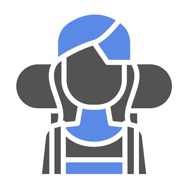 Diseño vectorial Aventurero Estilo de icono femenino