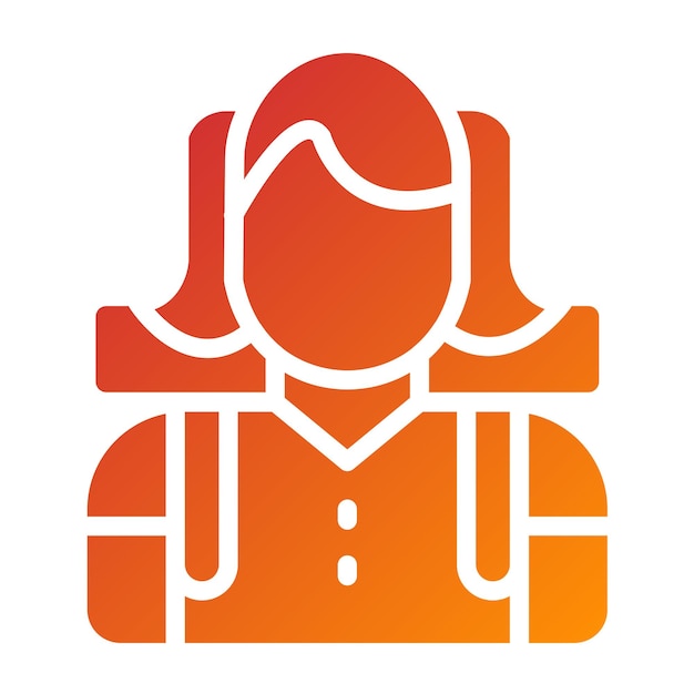 Diseño vectorial Aventurero Estilo de icono femenino
