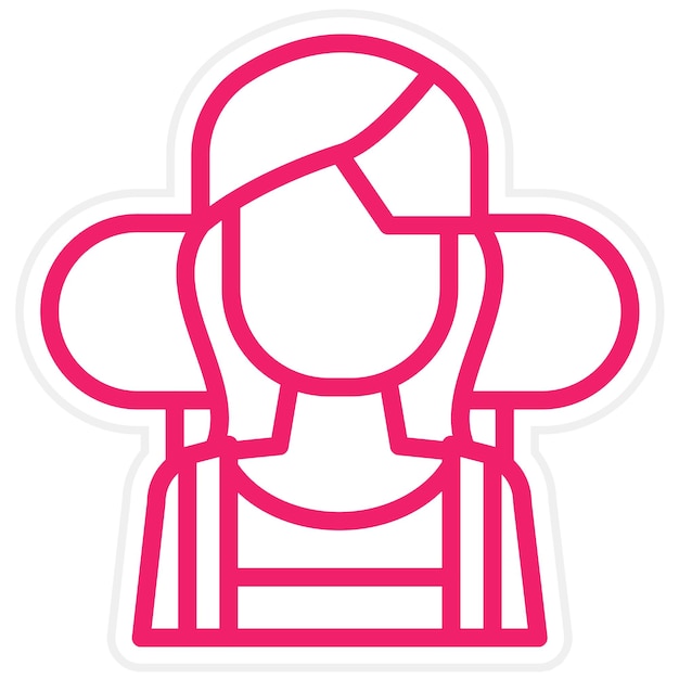 Diseño vectorial Aventurero Estilo de icono femenino
