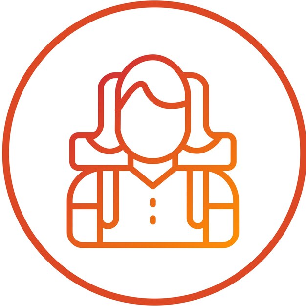 Diseño vectorial Aventurero Estilo de icono femenino