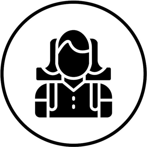 Diseño vectorial Aventurero Estilo de icono femenino
