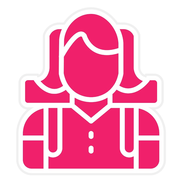 Diseño vectorial Aventurero Estilo de icono femenino