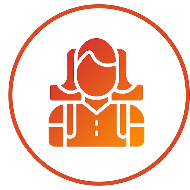 Diseño vectorial Aventurero Estilo de icono femenino