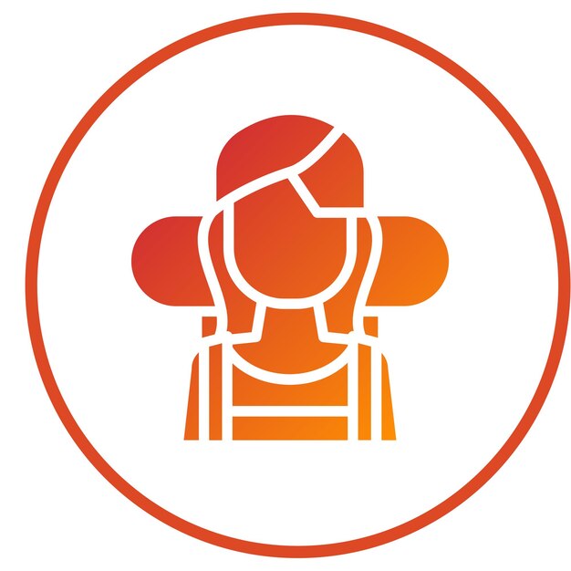 Diseño vectorial Aventurero Estilo de icono femenino