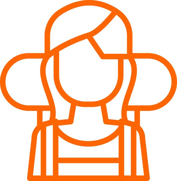 Diseño vectorial Aventurero Estilo de icono femenino