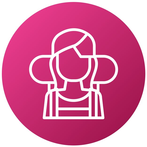 Diseño vectorial Aventurero Estilo de icono femenino