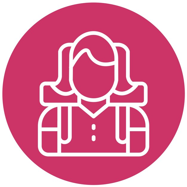 Diseño vectorial Aventurero Estilo de icono femenino