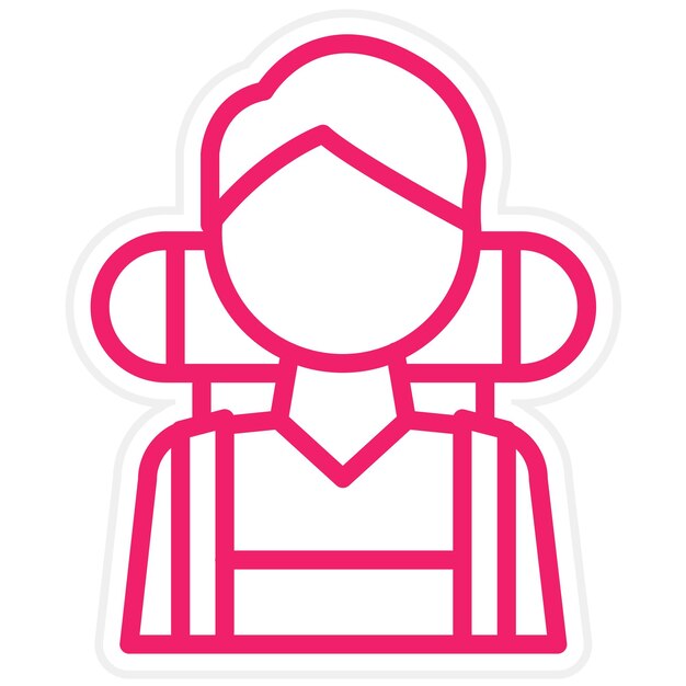 Diseño vectorial Aventurero Estilo de ícono masculino