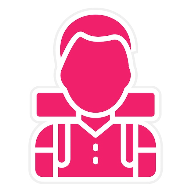 Diseño vectorial Aventurero Estilo de ícono masculino