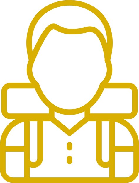 Diseño vectorial Aventurero Estilo de ícono masculino