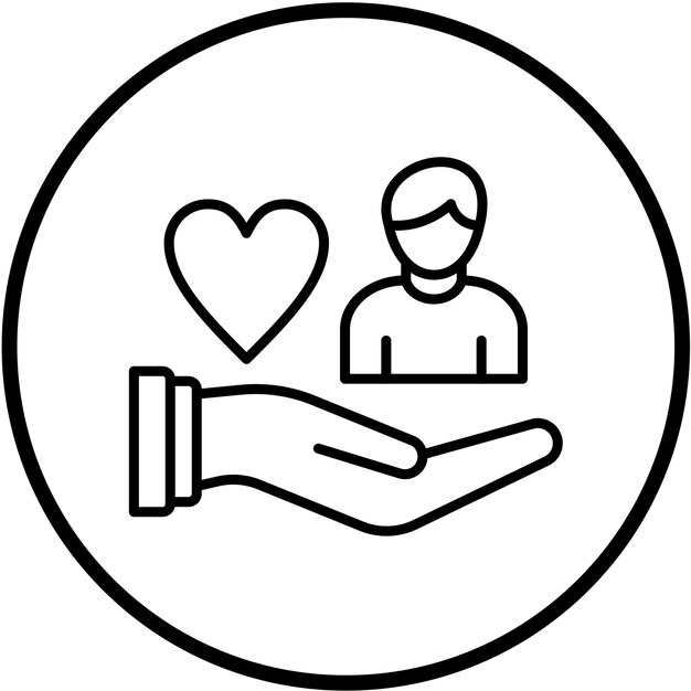 Diseño vectorial Ayuda a los niños Estilo de icono