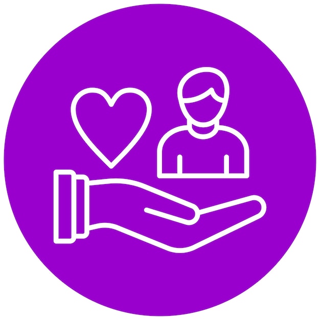 Diseño vectorial Ayuda a los niños Estilo de icono