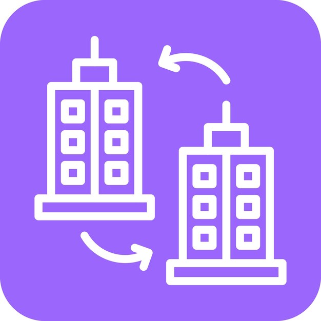 Diseño vectorial B2B Estilo de icono