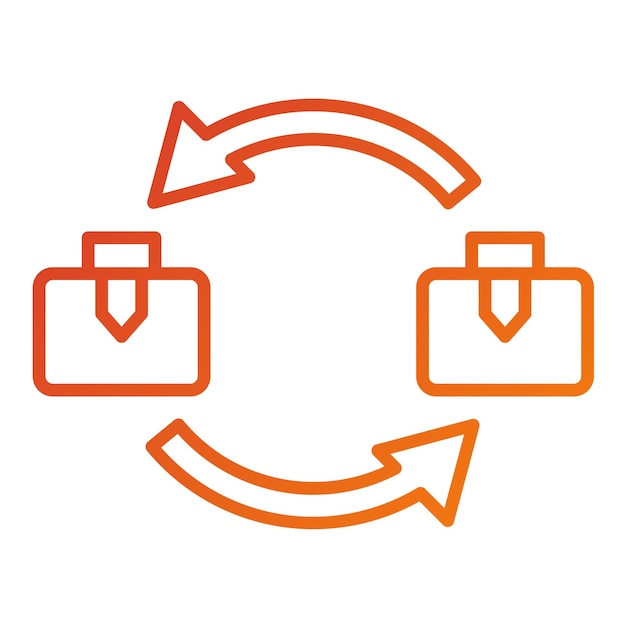 Diseño vectorial B2B Estilo de icono