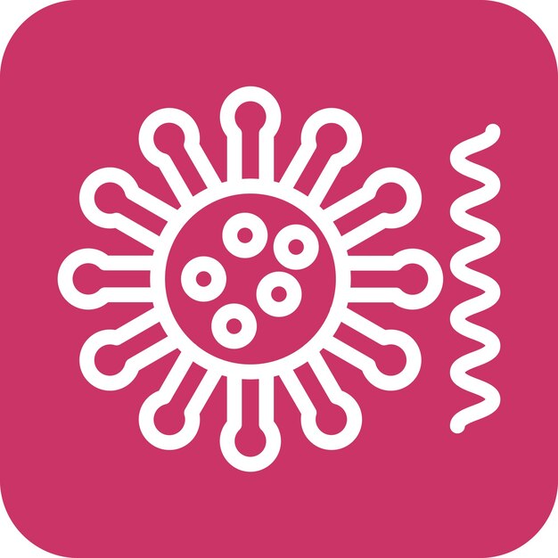 Diseño vectorial de bacterias y virus Estilo del icono
