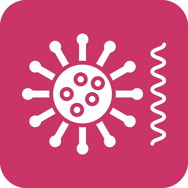 Diseño vectorial de bacterias y virus Estilo del icono