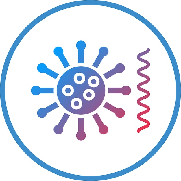 Diseño vectorial de bacterias y virus Estilo del icono