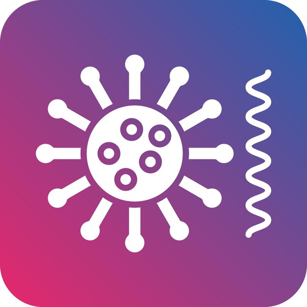 Diseño vectorial de bacterias y virus Estilo del icono