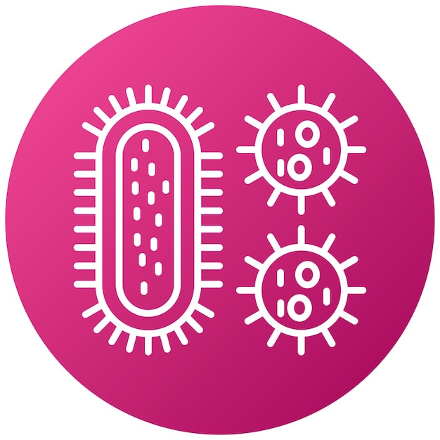 Diseño vectorial de bacterias y virus Estilo del icono