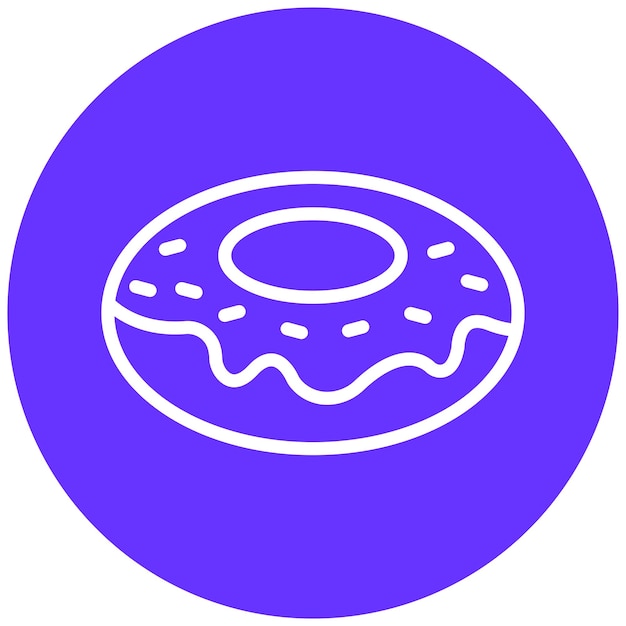 Diseño vectorial Bagel Estilo de icono de ballet