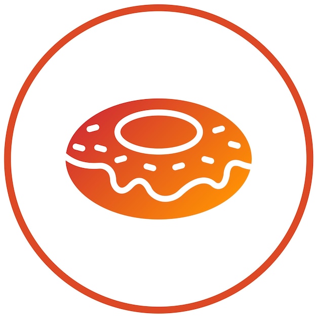 Diseño vectorial Bagel Estilo de icono de ballet