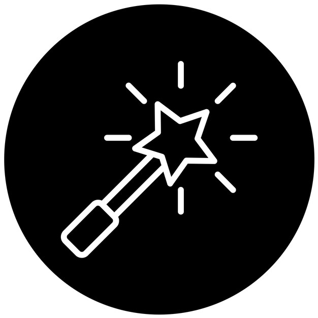 Diseño vectorial Baguette Estilo de icono mágico