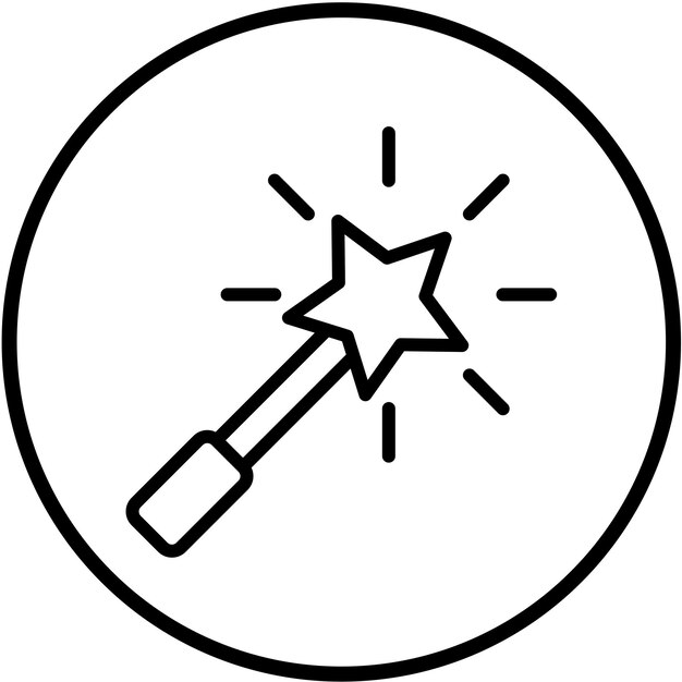 Diseño vectorial Baguette Estilo de icono mágico