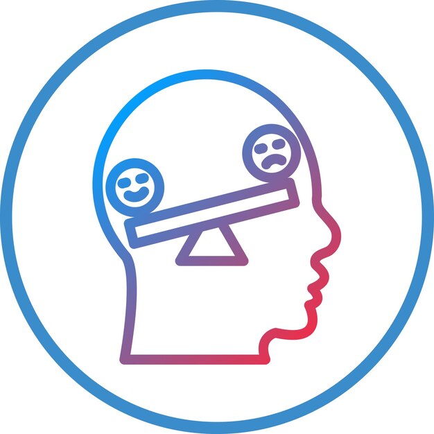Diseño vectorial Balanzo emoción Estilo del icono