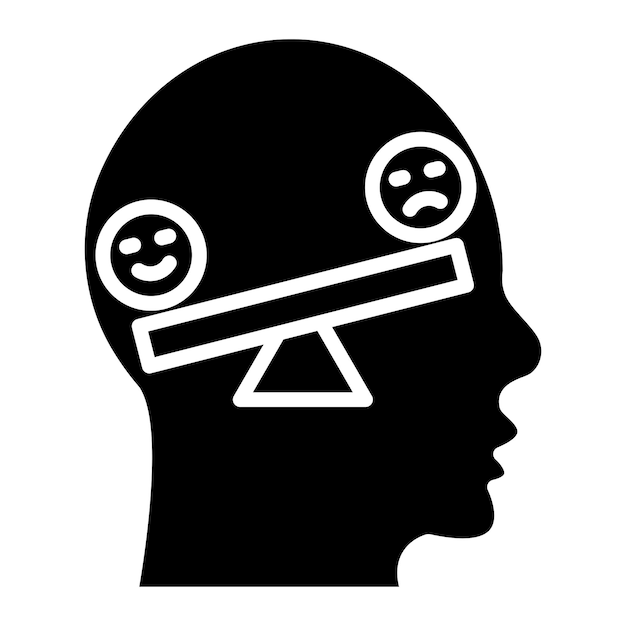 Diseño vectorial Balanzo emoción Estilo del icono